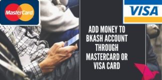 Add Money to bkash account through Mastercard or Visa Card
